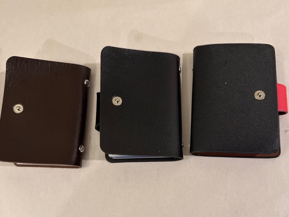 Handmade Leather Pouch Small Wallet Snap Closure Rustic Red Brown Organizer