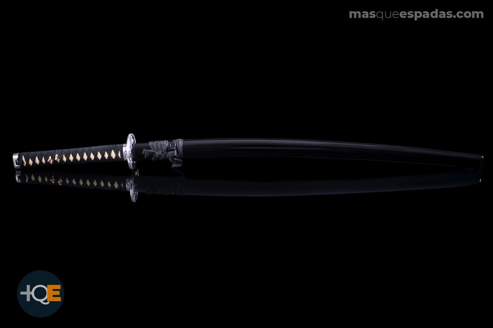 Marto - Katana with silver black wood sheath