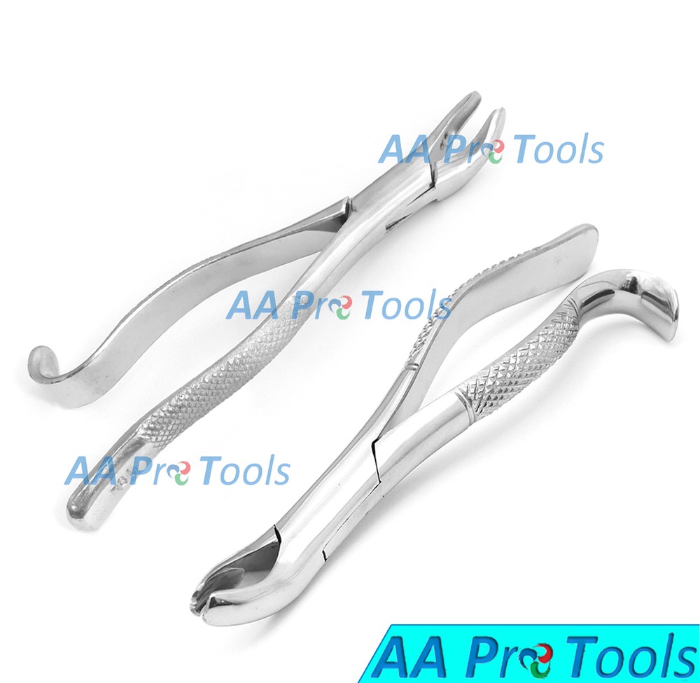Extracting Forceps #18L & #18R Upper Left & Right Molar Tooth Root Surgical Tool