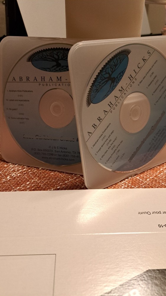ABRAHAM-HICKS: Two (2) CD's--Assorted Subjects and Years