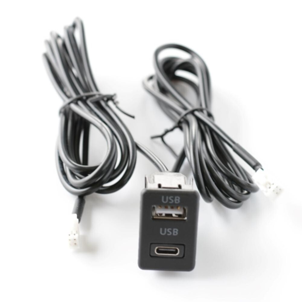 Car for DASH Mount USB+TYPE-C Port Panel Interface Extension 145cm Cable