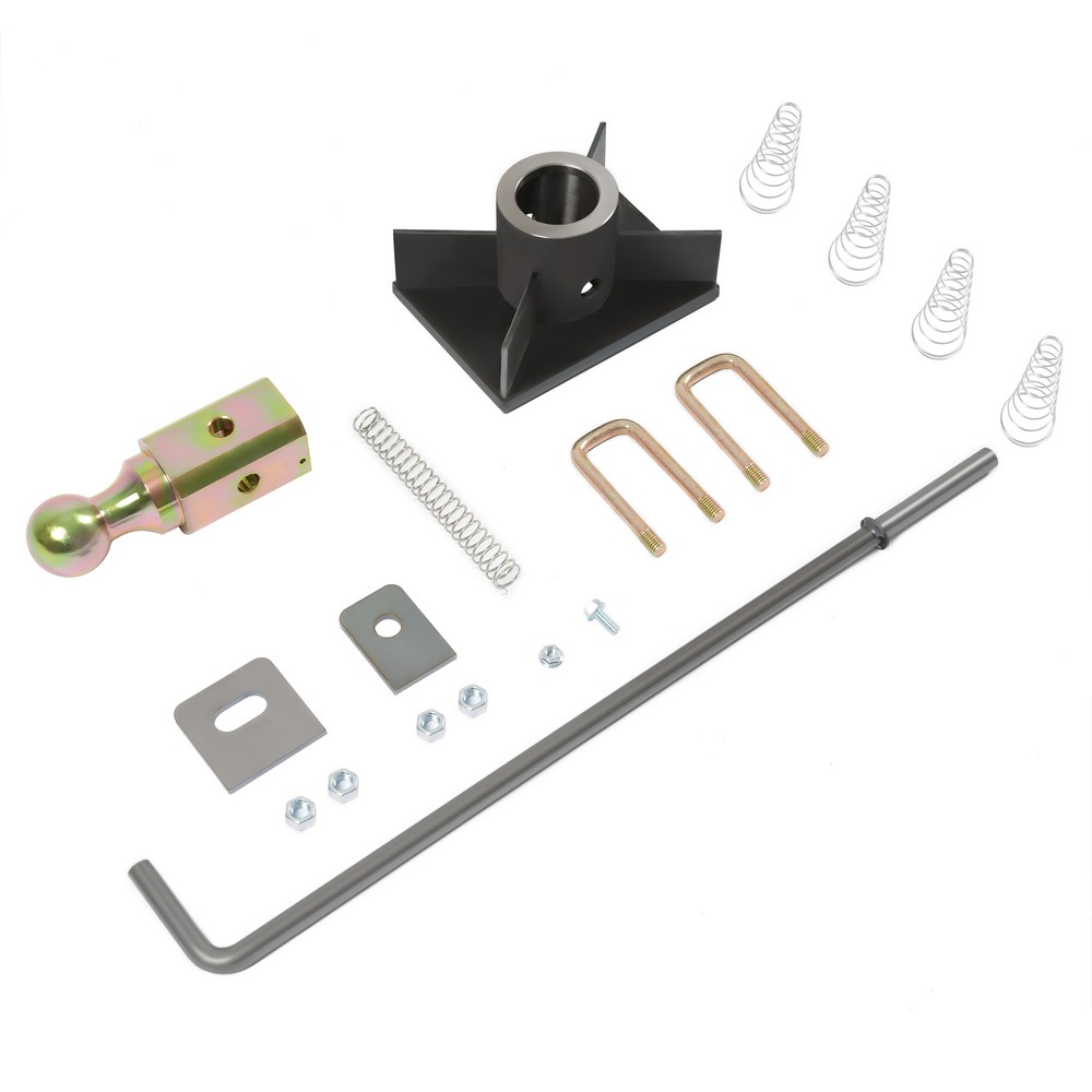 Universal Flatbed Gooseneck Trailer Hitch Hook Flatbed Kit w/ Ball Nut Spring