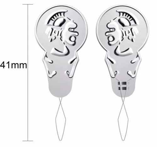 200pc Metal Wire Needle Threader Silver Hand Sewing Stitch Insertion Tool 1.7"