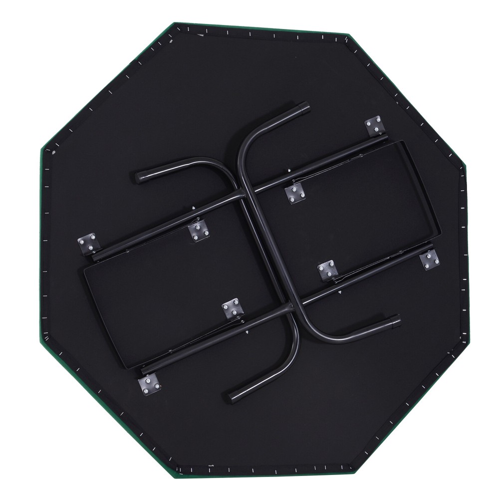 47.25" 8 Player Octagon Folding Poker Table with Cup Holders