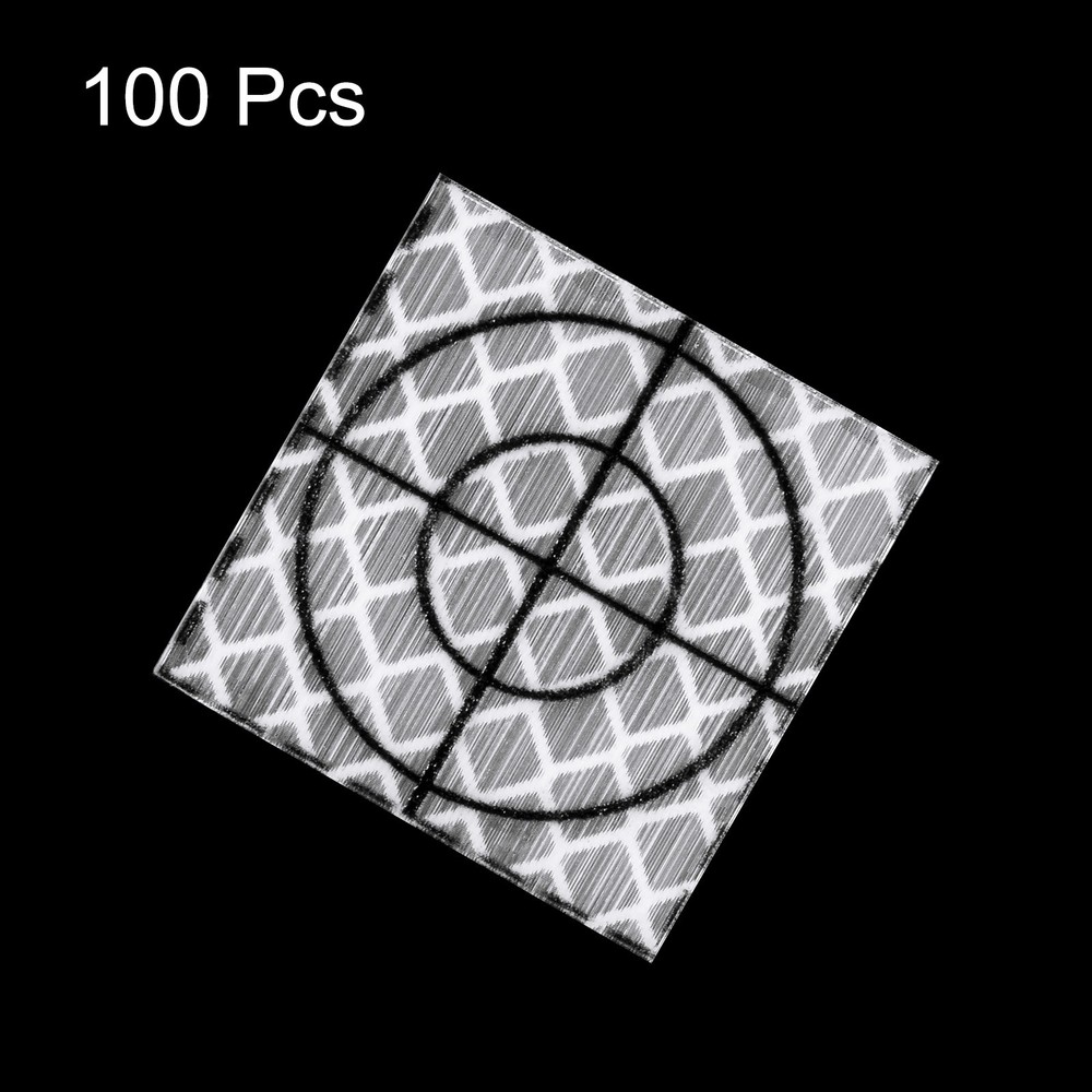 100pcs Survey Reflector Sheets 30mm Self-adhesive Survey Target Mark, White