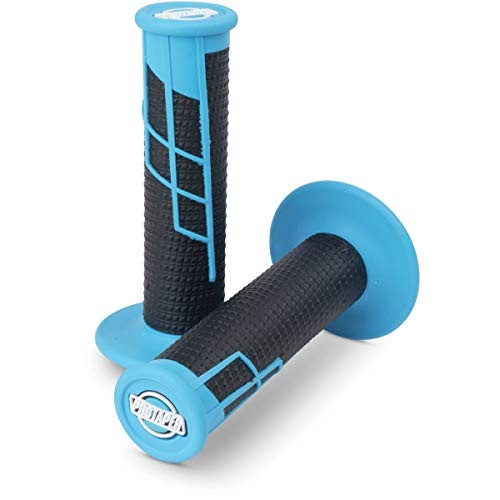 Clamp On Grips - 1/2 Waffle (NEON Blue/Black)