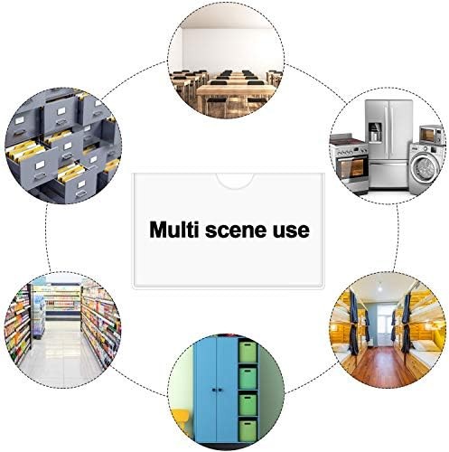 30 Pack Self-Adhesive Index Card Pockets with Top Open for Loading - Ideal Index