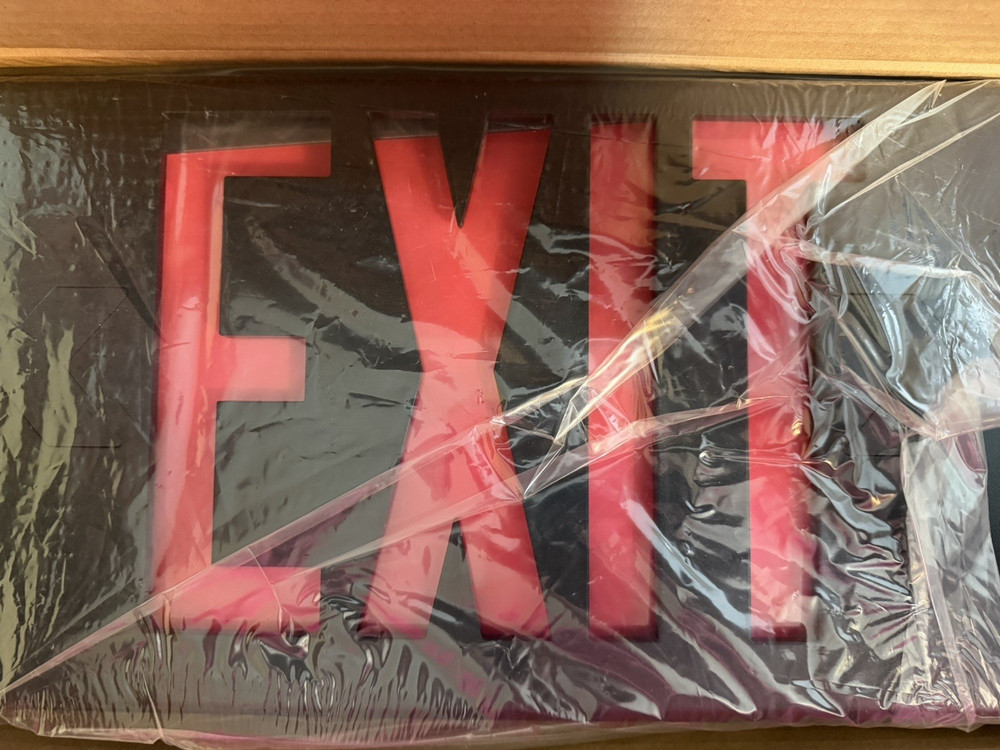 LED EXIT Sign Cooper Lighting Sure-Lites LPX7BK Self Powered Emergency Light