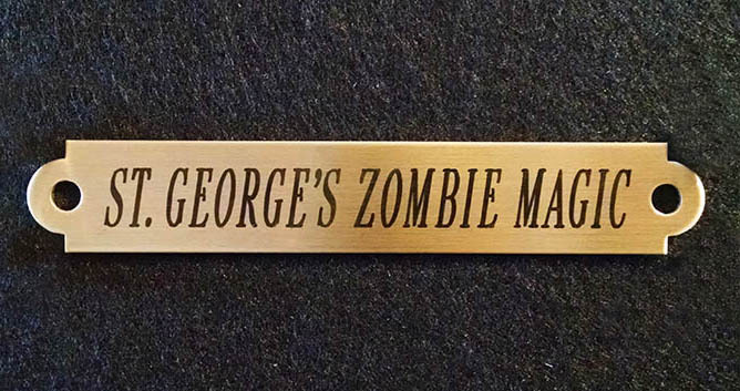 HALTER PLATE XLARGE Solid Brass Custom Engraved Horse ID Name Tag .032"