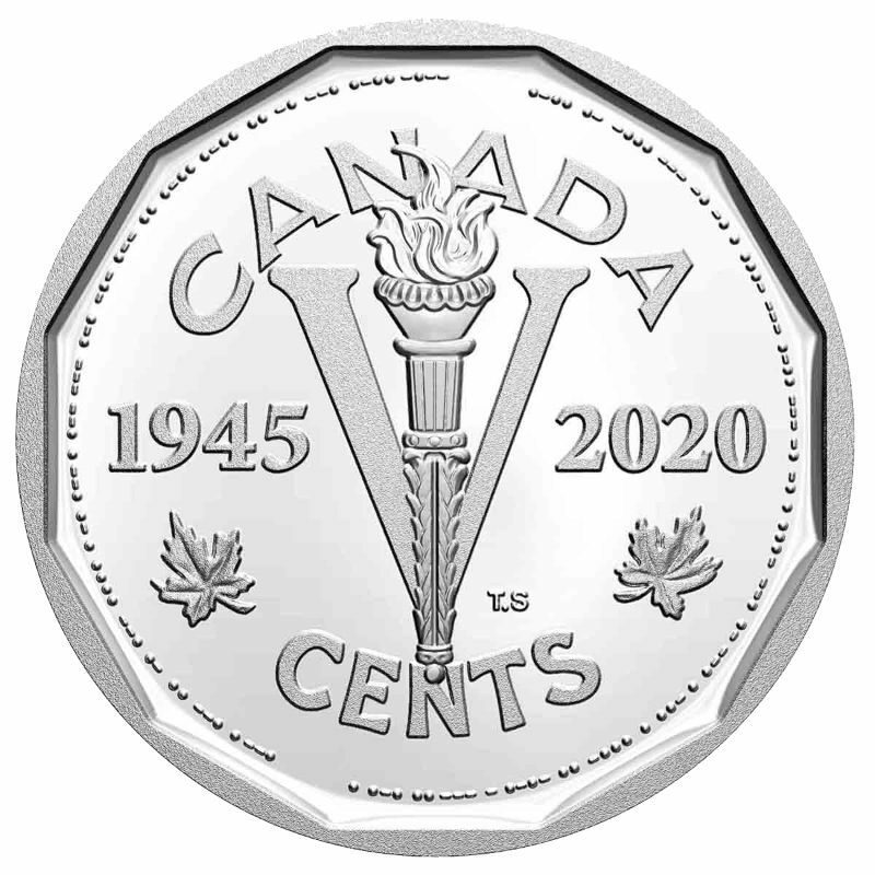 2020 Canada 5 cent Victory nickel  - from silver dollar VE Day proof set