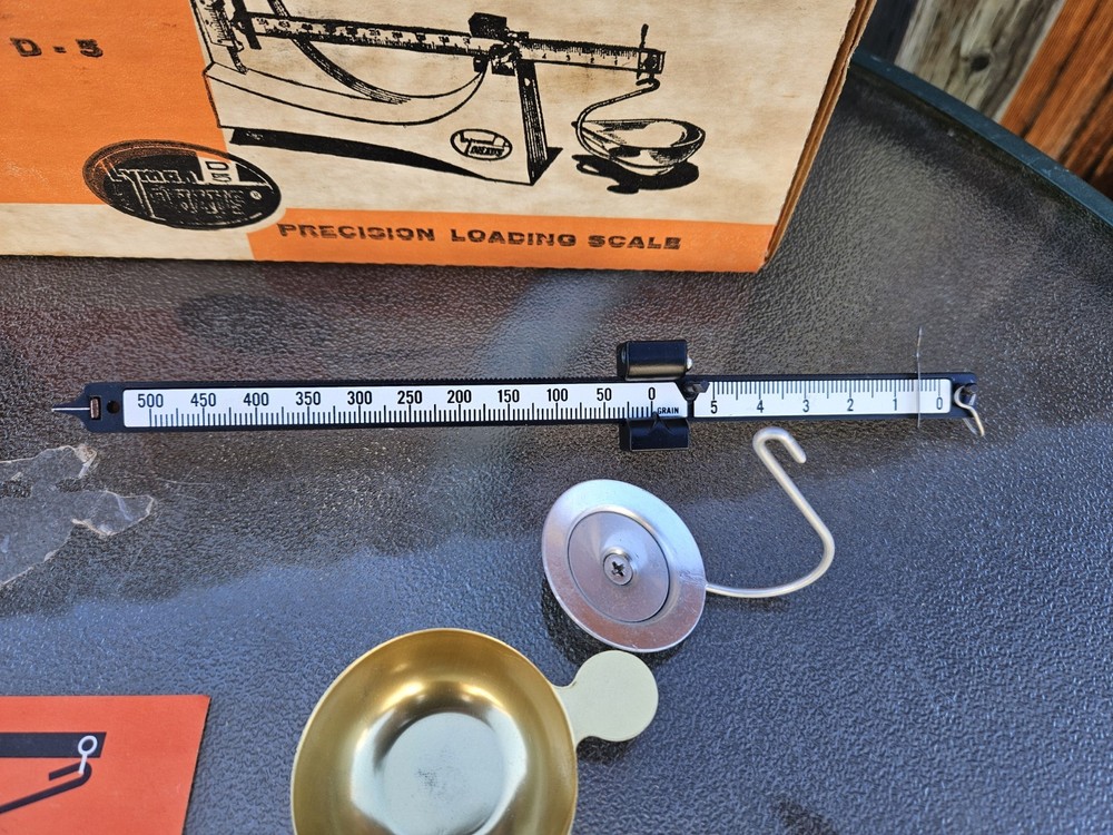 Lyman Reloading Precision # D5 Balance Beam Loading Scale Ohaus w/ Box D-5 #D5