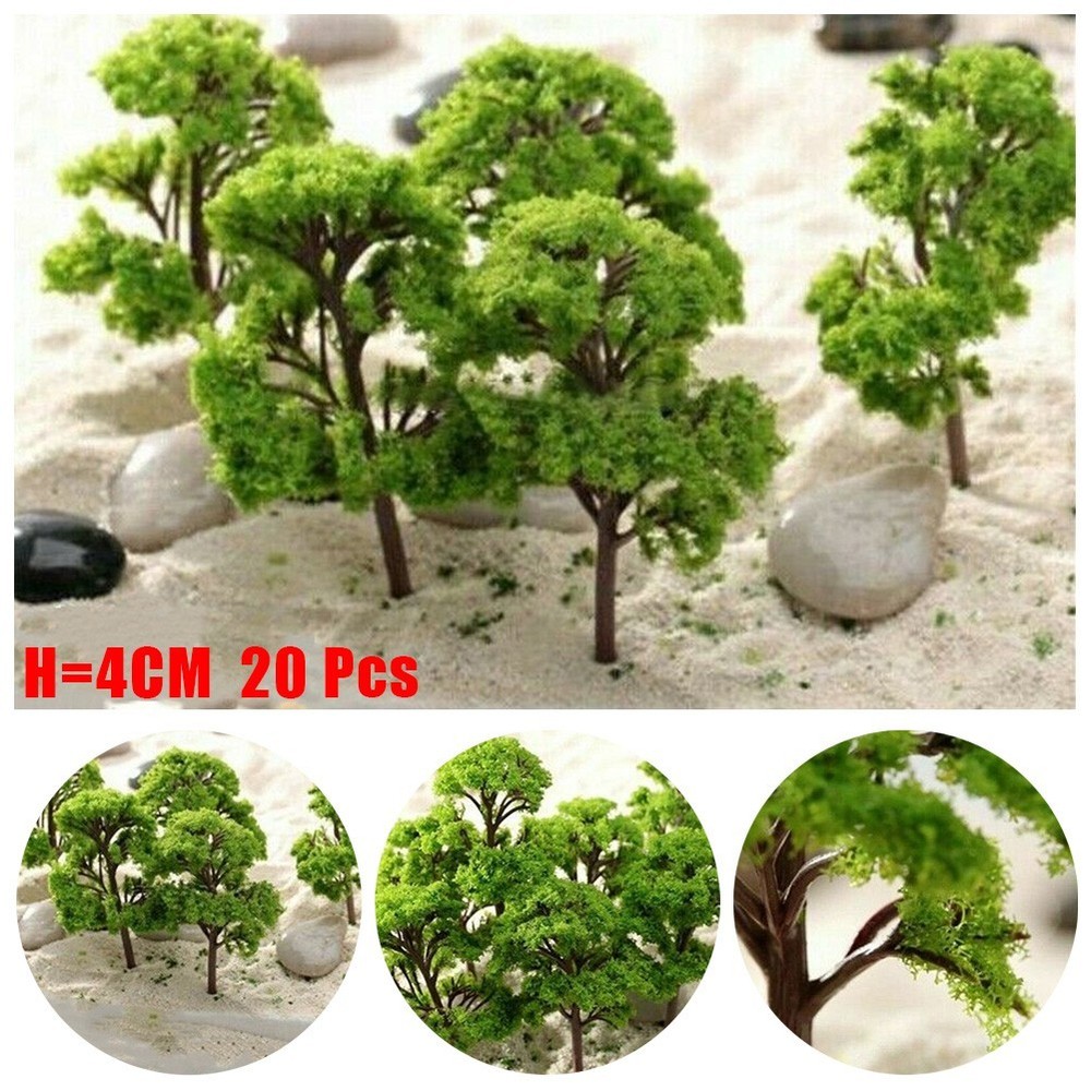 Model Tree Park Scenery Pure Handmade Scale Tree Train Railroad About 4CM