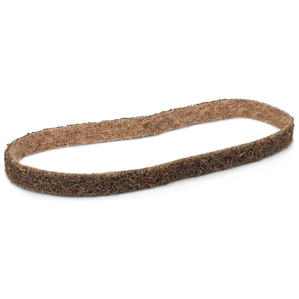 1/2" x 24" Surface Conditioning Non Woven Sanding Belts Kit Tan, Coarse - 5 PACK