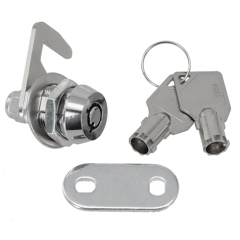 Secure and Reliable Chrome Finish Camlock with Keys Tool Box Replacement Lock