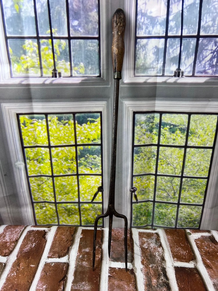 Vintage Antique Toasting fork flesh fork primitive 3 tine