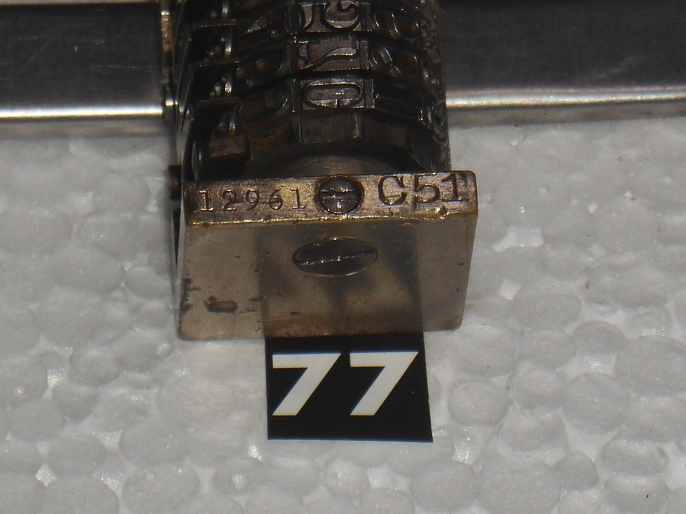 WMA Letterpress Numbering machine | 77