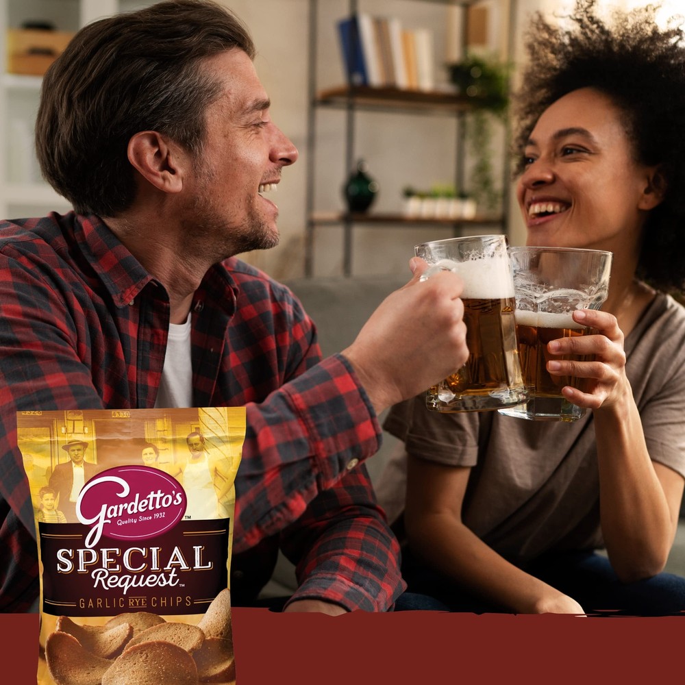 Snack Mix Roasted Garlic Rye Chips 8 oz