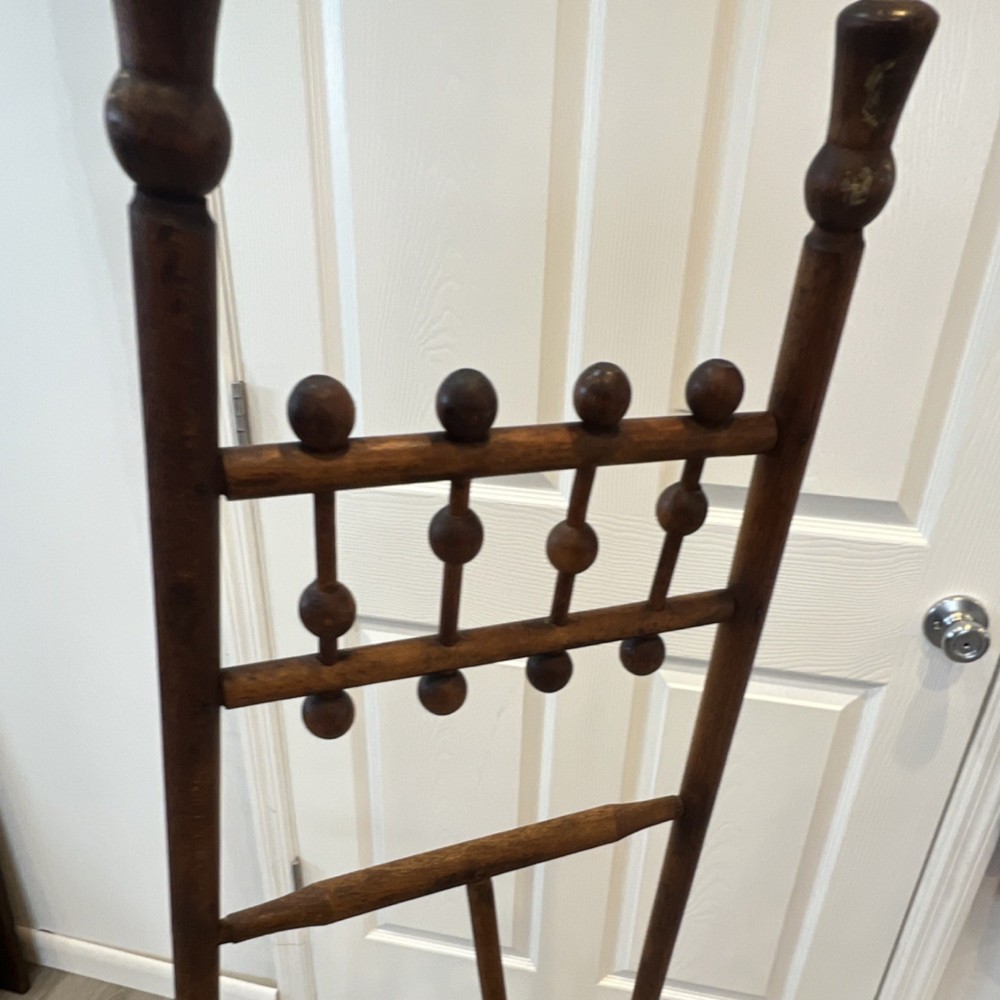 Wooden Display Easel with Decorative Spindles and Knobs, Approx. 60" Tall