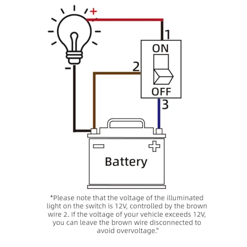 Motorcycle Universal Handlebar Light Power Control Switch Push Button Blue