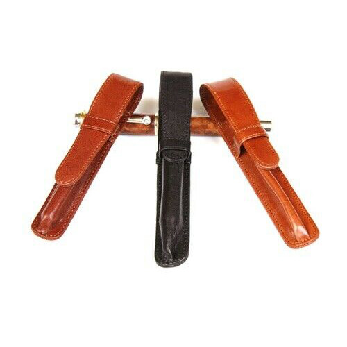 Leather Pen Holder - Black Single