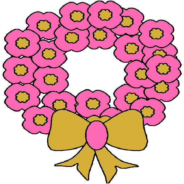 30 Custom Pink Poppy Wreath Personalized Address Labels
