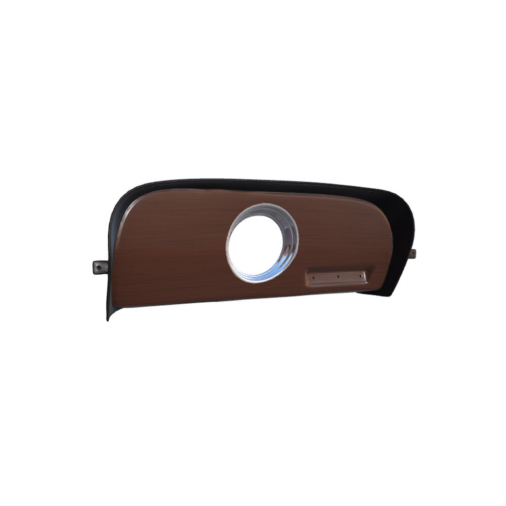Walnut Passenger Side Dash Panel Bezel W/ Clock Hole Deluxe Mustang 69-70