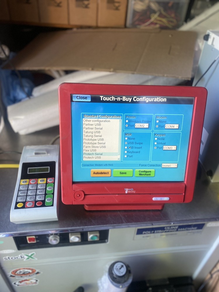 Blackstone Touch N Buy Machine + Key Pad W/ Windows XP Program Works Tested