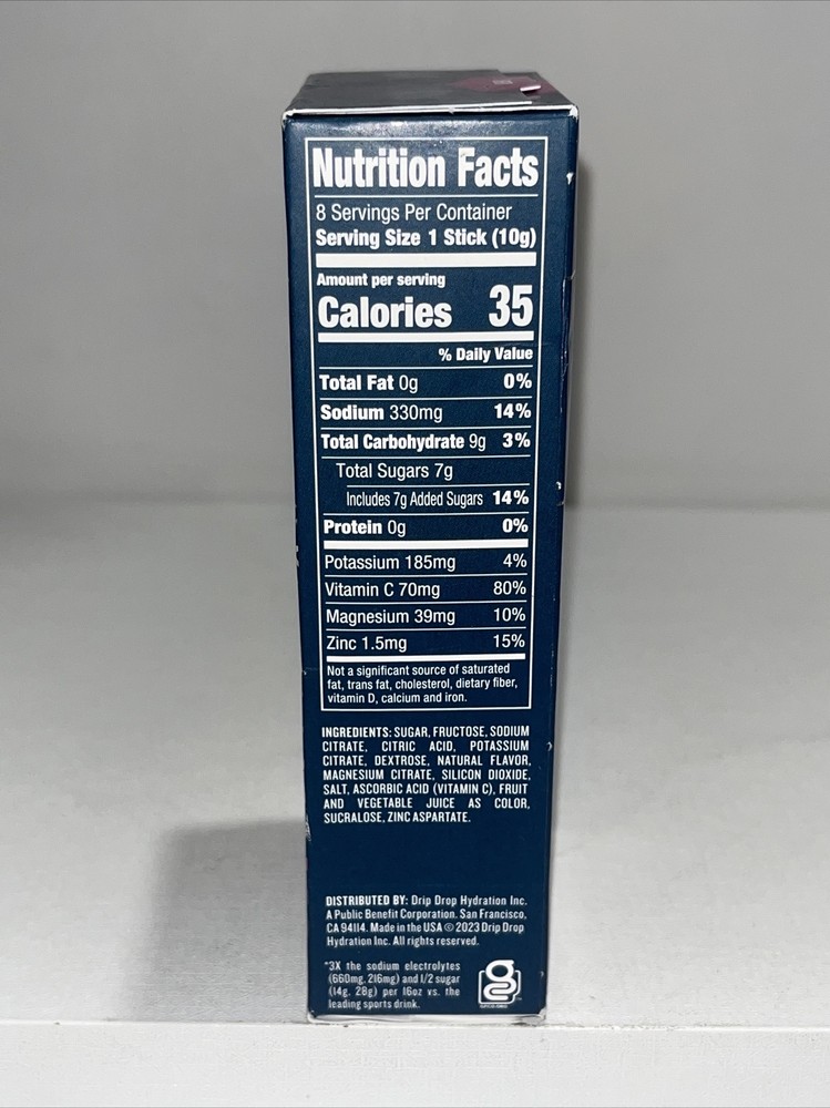 Hydration Supplement With Electrolytes, Grape, Sealed