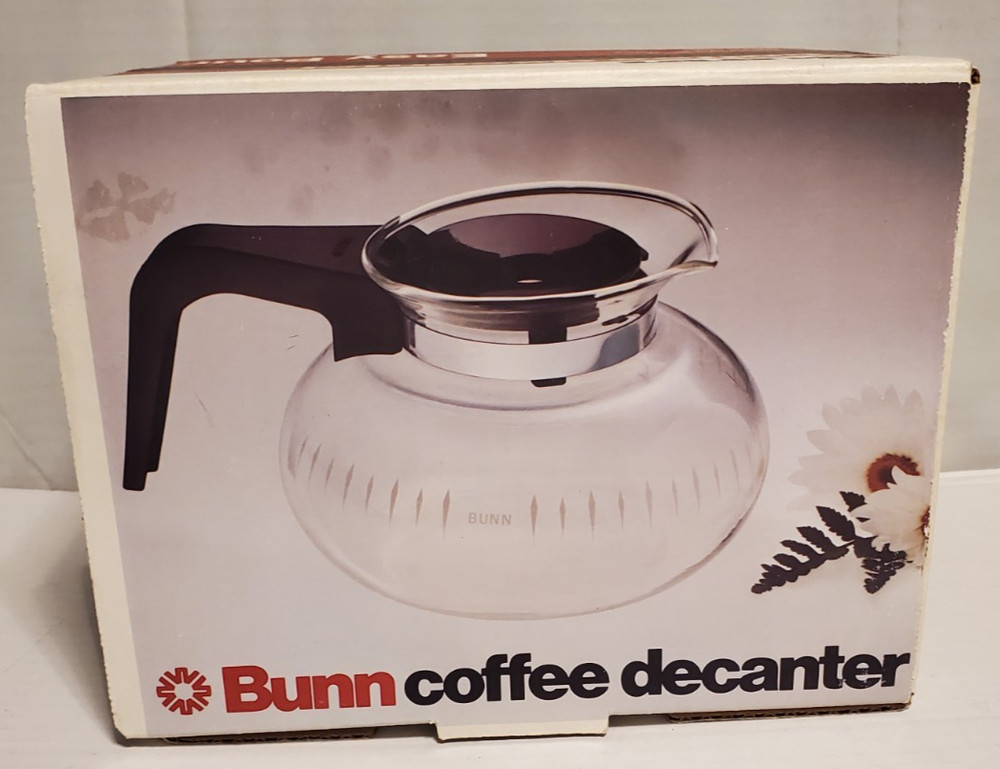 Bunn 8 Cup Replacement Glass Coffee Decanter, Black, Open Box