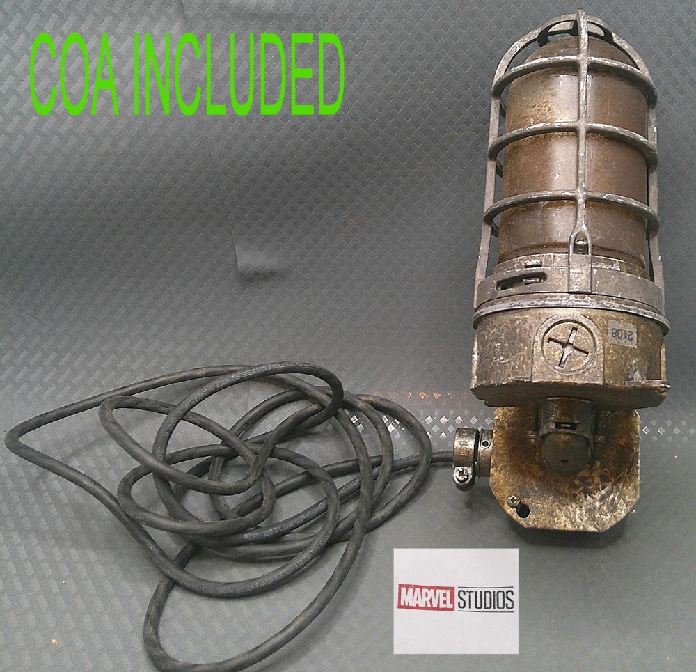 OFFICIAL MARVEL STUDIOS PROP Vintage Industrial Explosion Proof Light Lamp COA