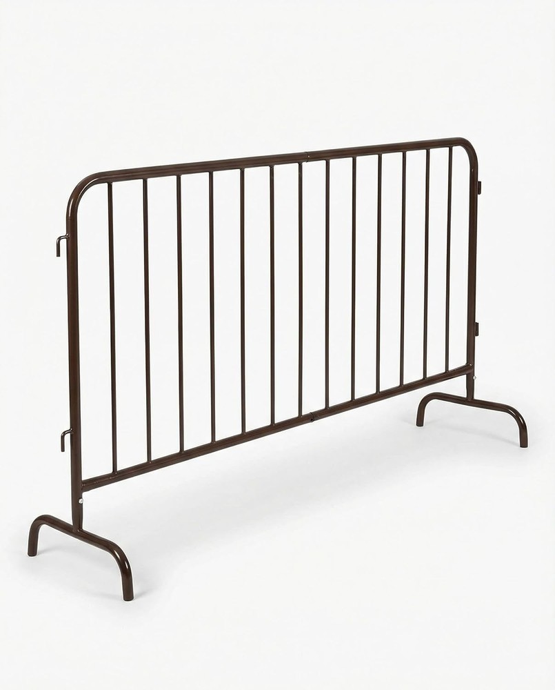 Interlocking Steel Barricade: Crowd Control Barrier with Removable Bridge Feet