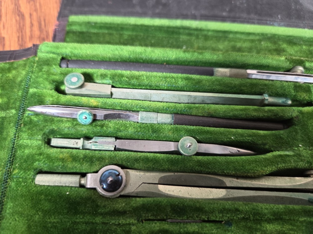 Dietzgen Vintage Drafting Tool Set With Case