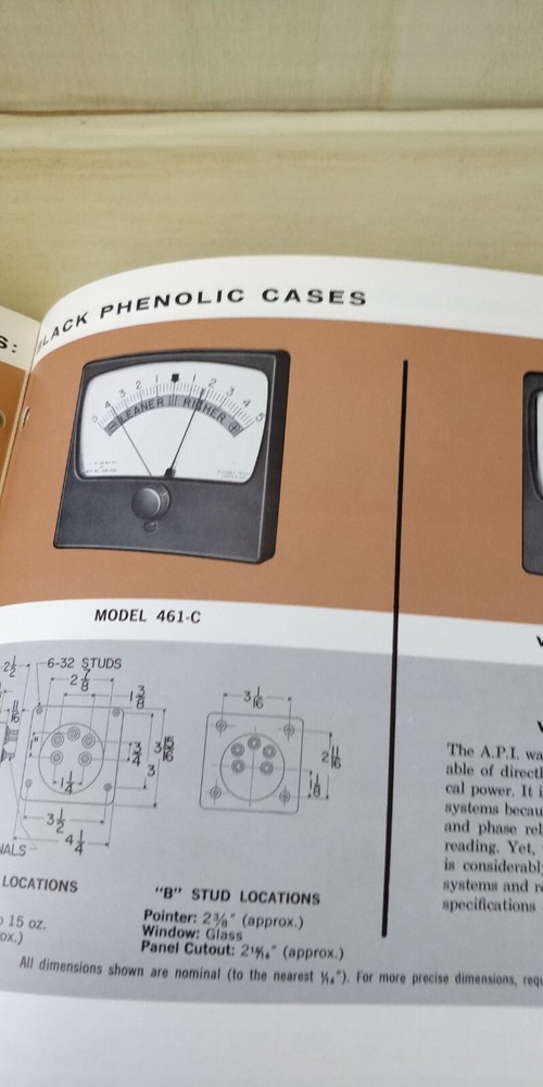 1961 ~ API ~Meter Relays ~ Sales Brochure / Catalog