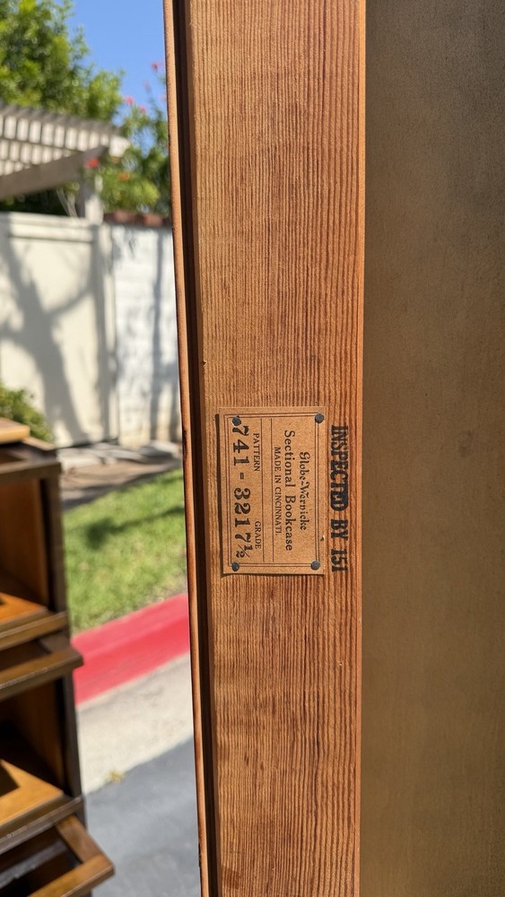 Globe Wernicke 3-stack Sectional Bookcase. Unrestored All Original Hardware.1950