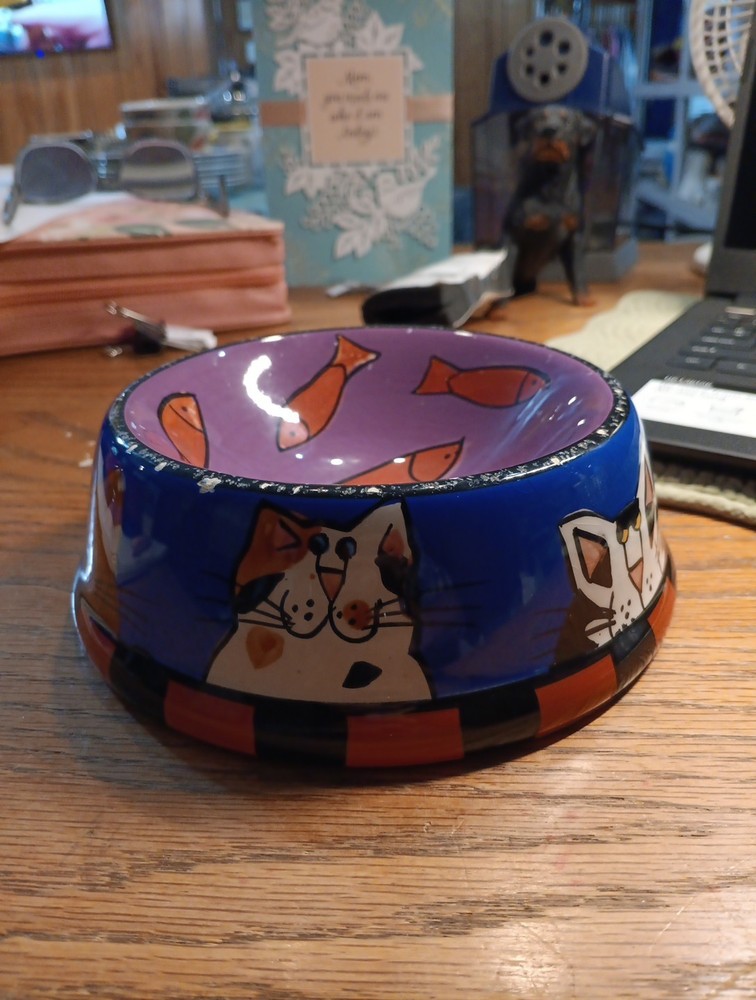 Catzilla Ceramic Cat Dish by Candice Reiter
