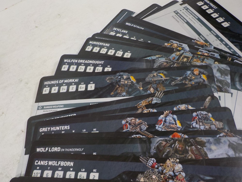 A0223 Warhammer 40K: Space Wolves Codex Supplement HC & Index Cards