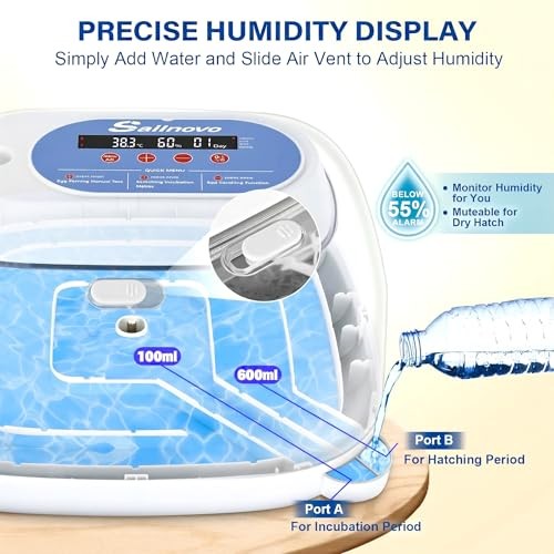 24 Egg Incubators for Hatching Eggs - Automatic Temperature Control and Blue