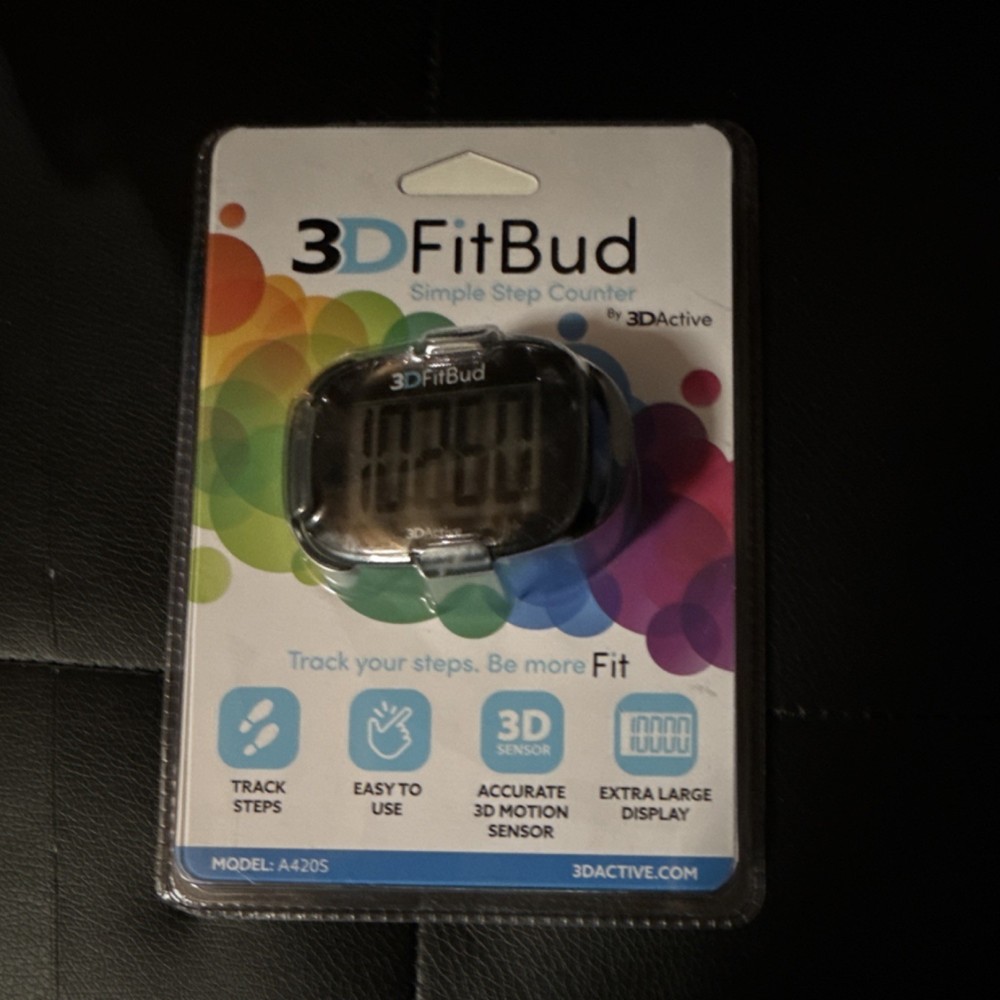 3DActive A420S Pedometer Black Accurate 3D Motion Sensor Extra Large Display