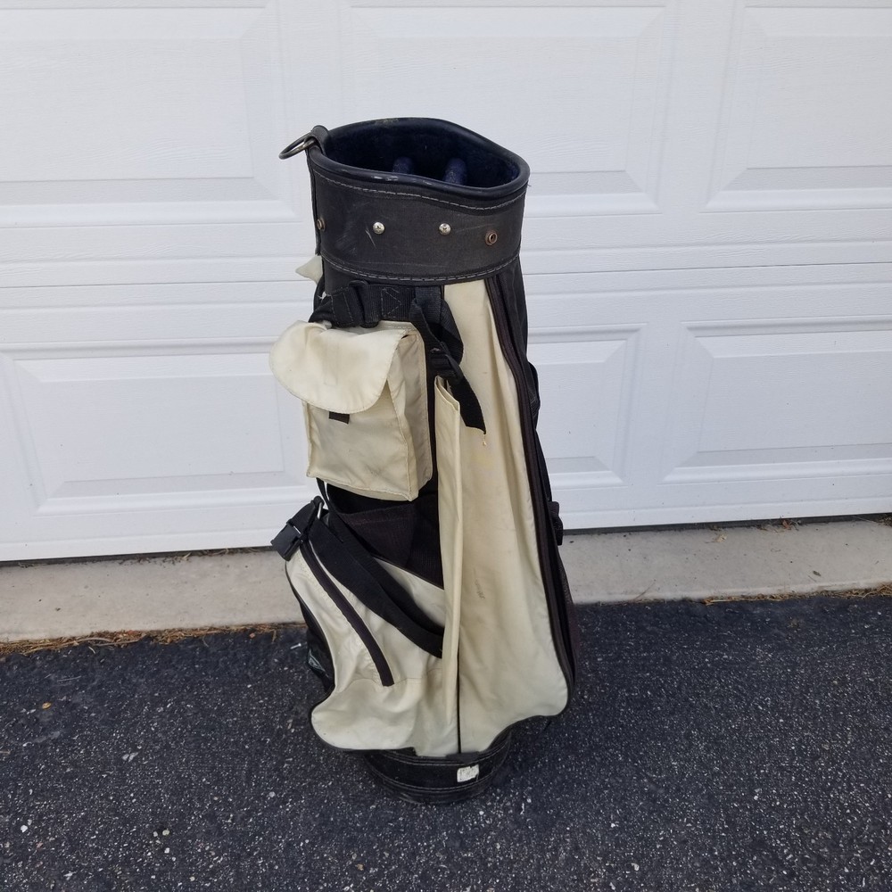 Vintage Golf Bag "Amtech" Tan 3-Way Divider