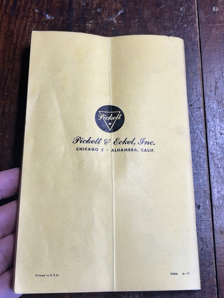 Pickett side rule manual