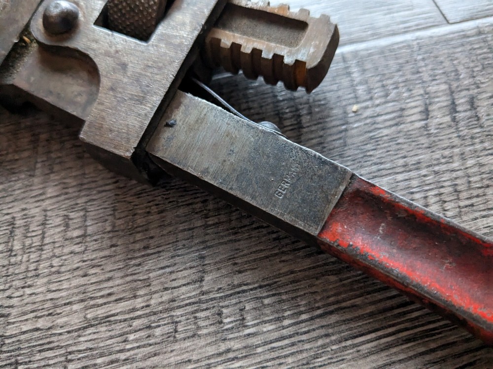 Vintage Pipe Adjustable Wrench #10 Made in Germany