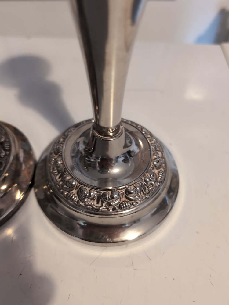 Pair Of IANTHE SILVER PLATE CANDLESTICK 7.25"