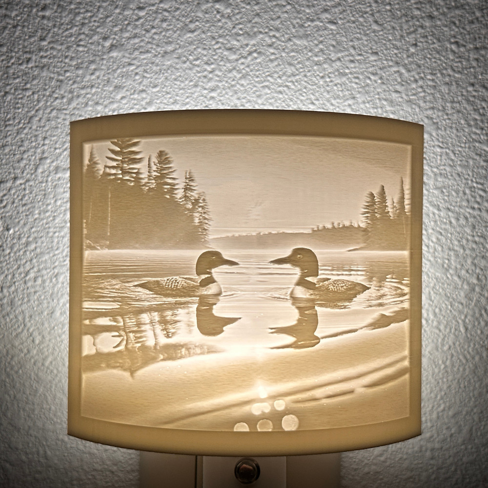 Outdoors Collection Night Light - Loons (White)