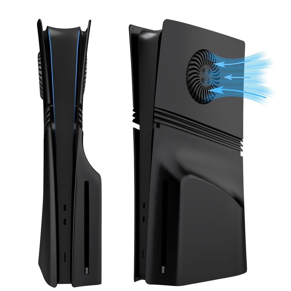 Faceplate for PS5 Pro Disc Edition with Cooling Vent and Dust Filter, Face Pl...