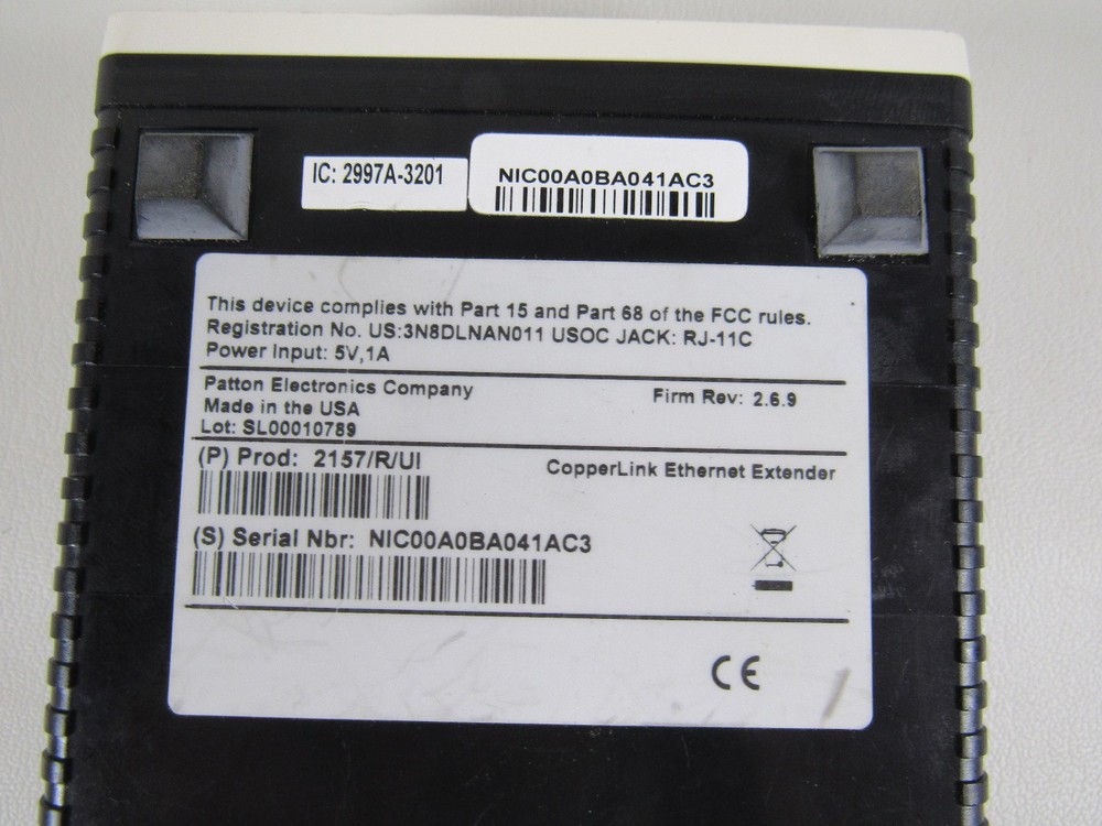 Patton Electronics Model 2157 CopperLink Ethernet Extender USA