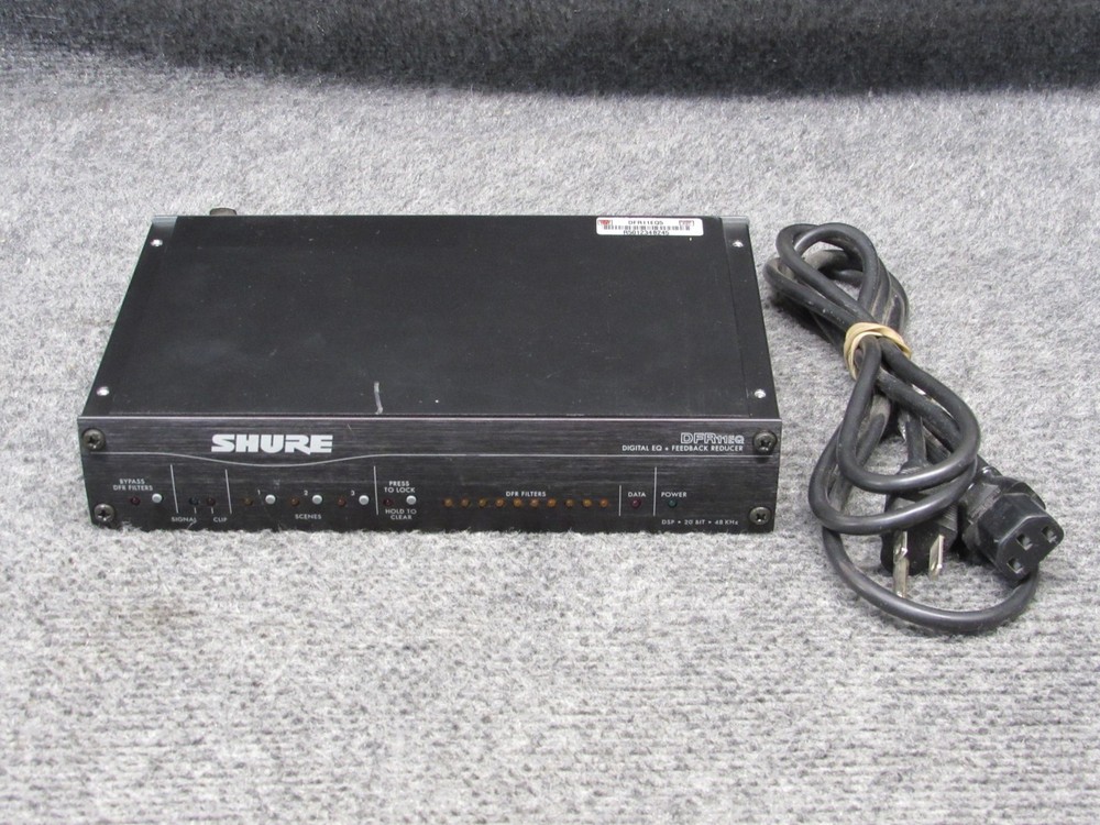 Shure DFR11EQ Half Rack 1U Single Channel Digital EQ Feedback Reducer Equalizer