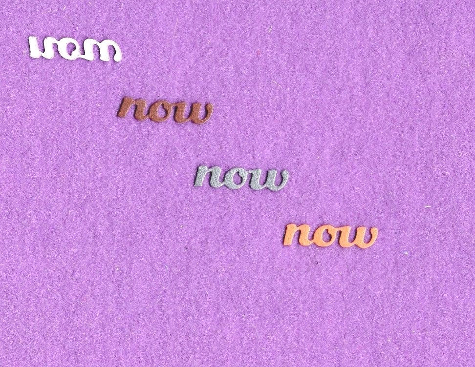 NOW die cuts scrapbook cards