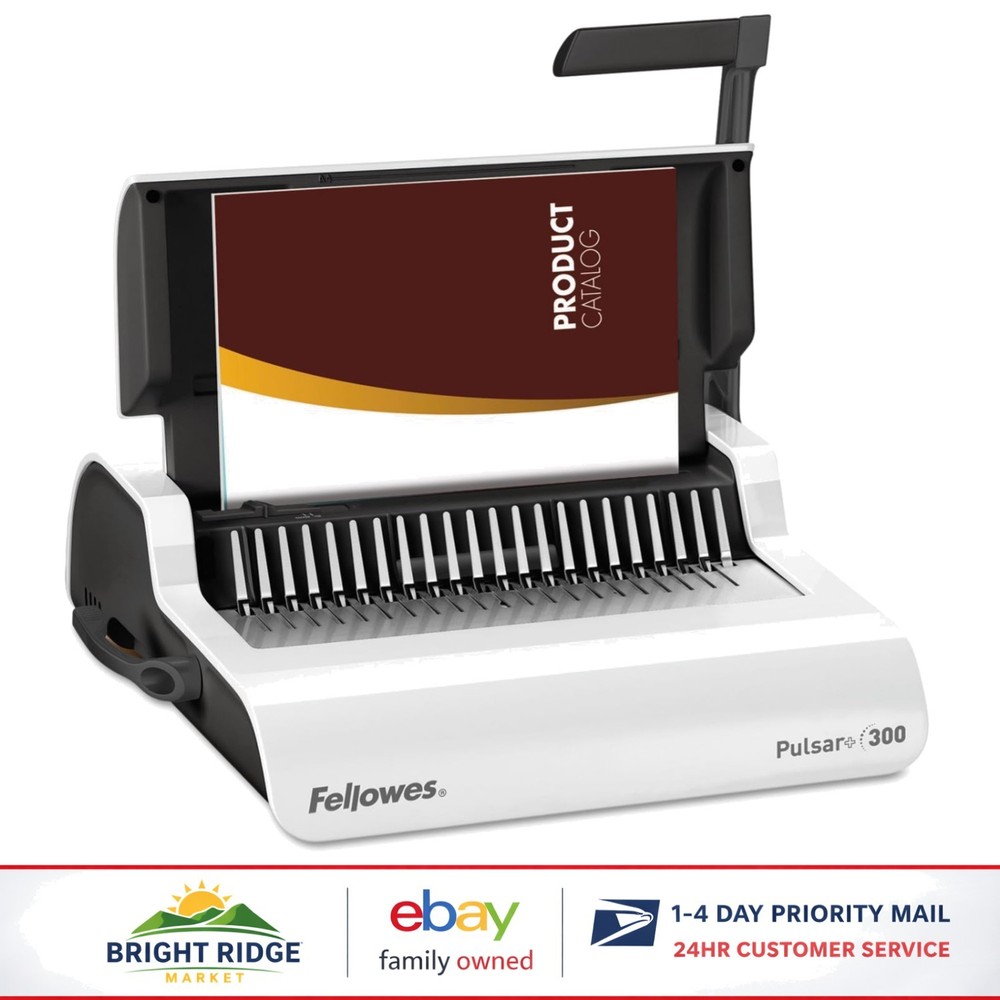 Compact Comb Binding Machine with Built-in Storage Tray and Measurement Device
