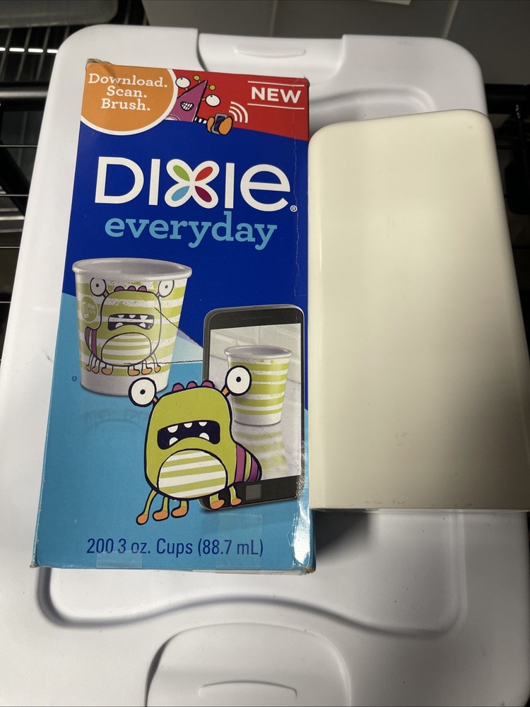 Dixie Everyday Disposable Cups Augment Reality Monster 3 oz  W/ White Dispenser