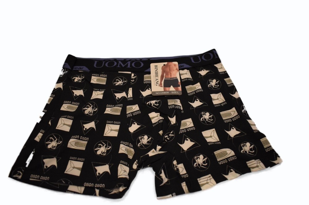5 Pack UOMO Boxer Brief Random Colors With The Pictured Patterns